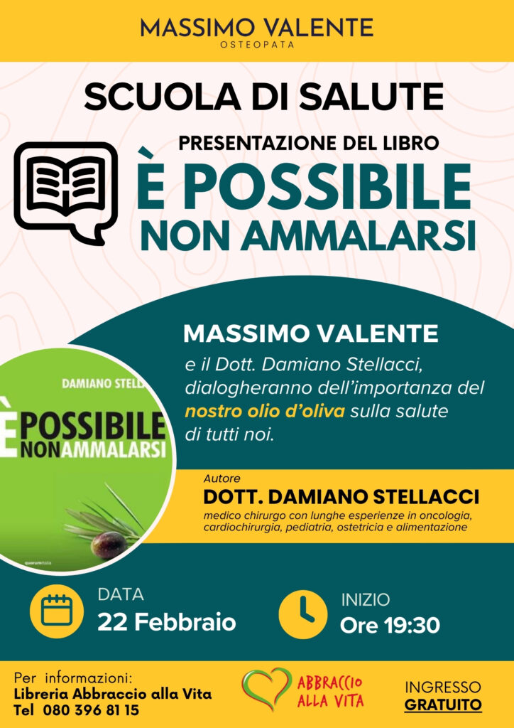 locandina presentazione libro è possibile non ammalarsi
